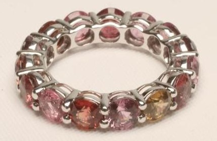 A MULTI-COLOURED SAPPHIRE ETERNITY RING Image