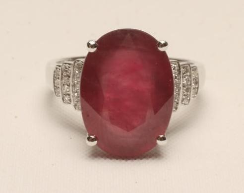 A RUBY AND DIAMOND DRESS RING Image