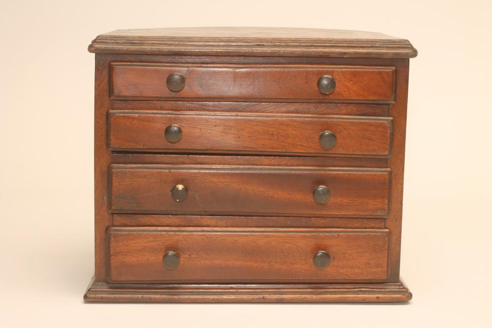 A VICTORIAN MAHOGANY MINIATURE CHEST Image