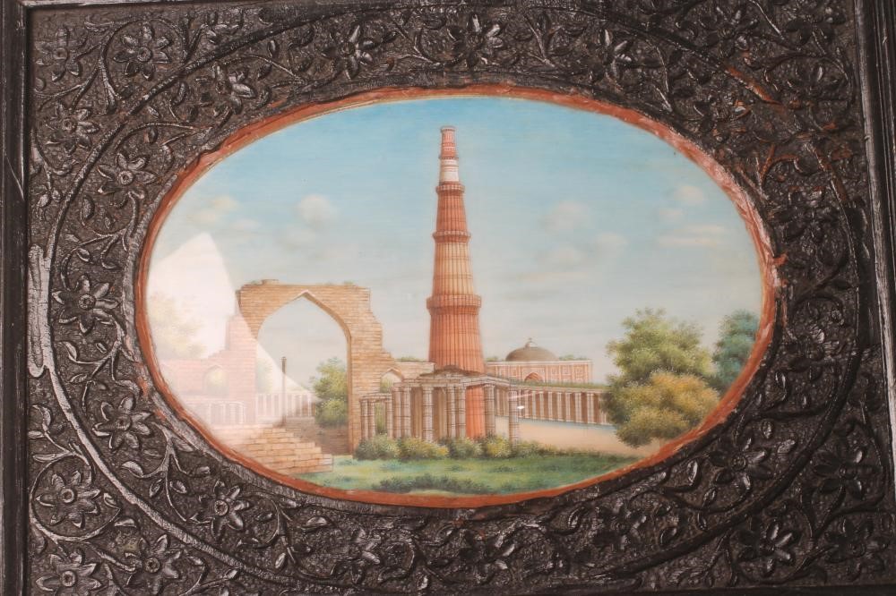 A PAIR OF INDIAN IVORY OVAL PANELS Image