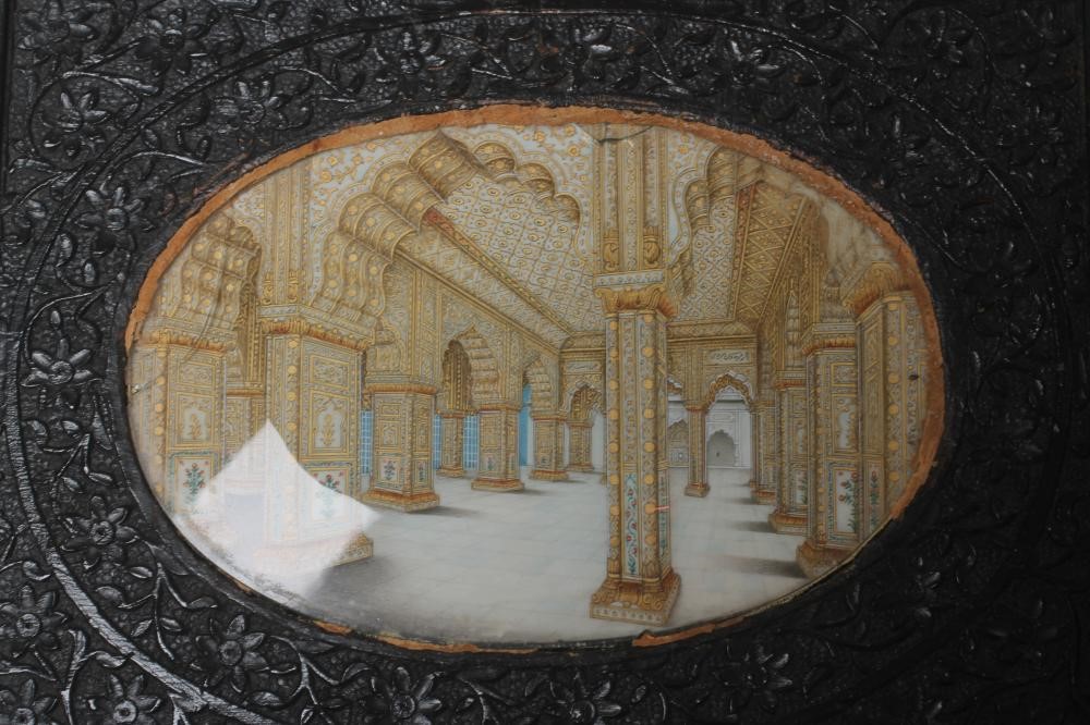 A PAIR OF INDIAN IVORY OVAL PANELS Image