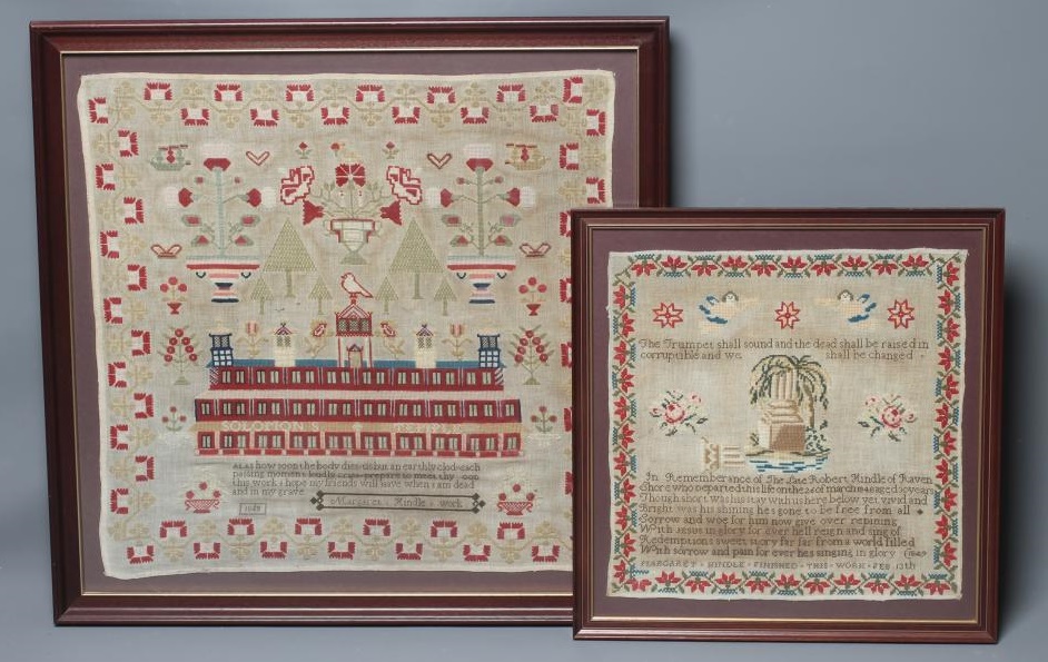 TWO VICTORIAN FAMILY SAMPLERS Image