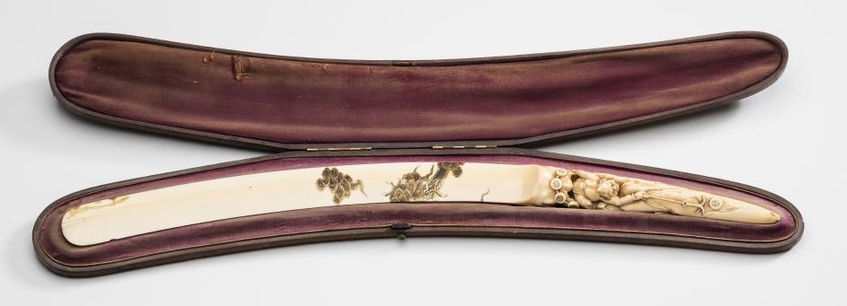 A JAPANESE IVORY PAGE TURNER Image