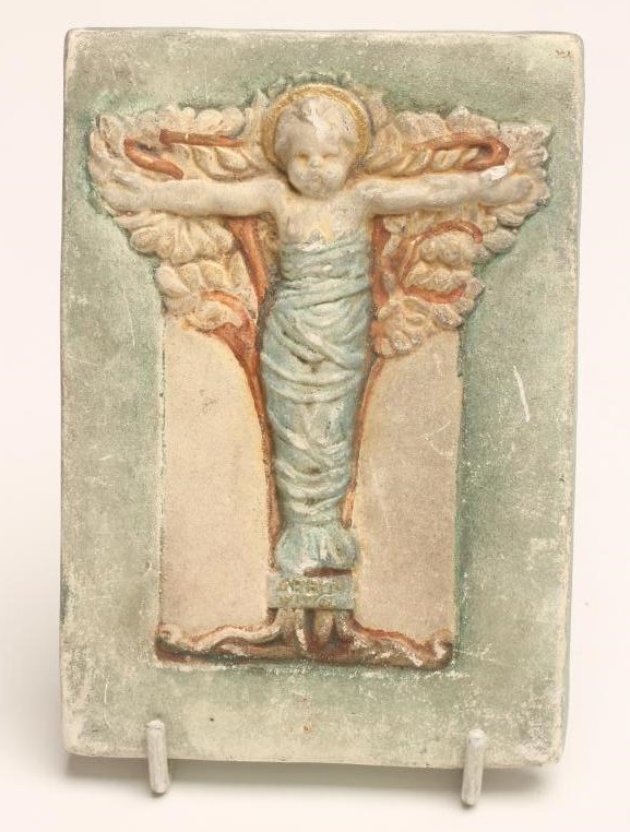 A POTTERS' ART GUILD (COMPTON) ARTS AND CRAFTS PLASTER PLAQUE Image