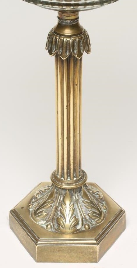 A VICTORIAN BRASS OIL LAMP Image