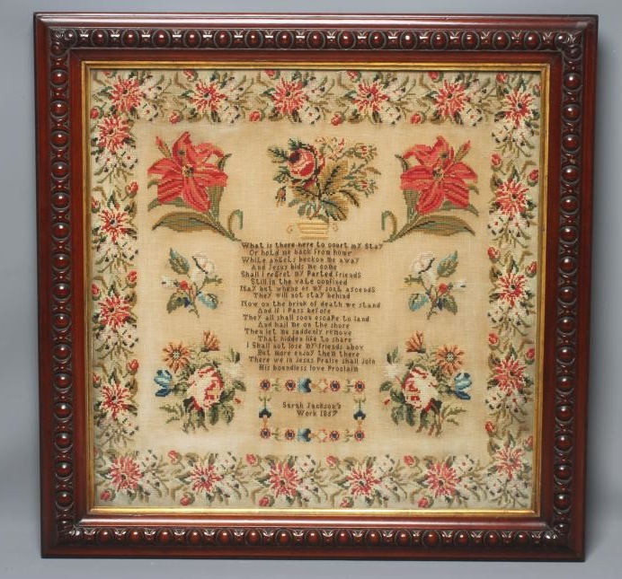 A VICTORIAN WOOLWORK PICTURE Image