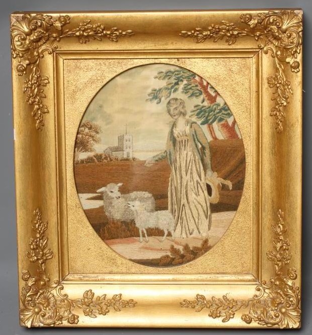 A LATE GEORGIAN EMBROIDERED PICTURE Image