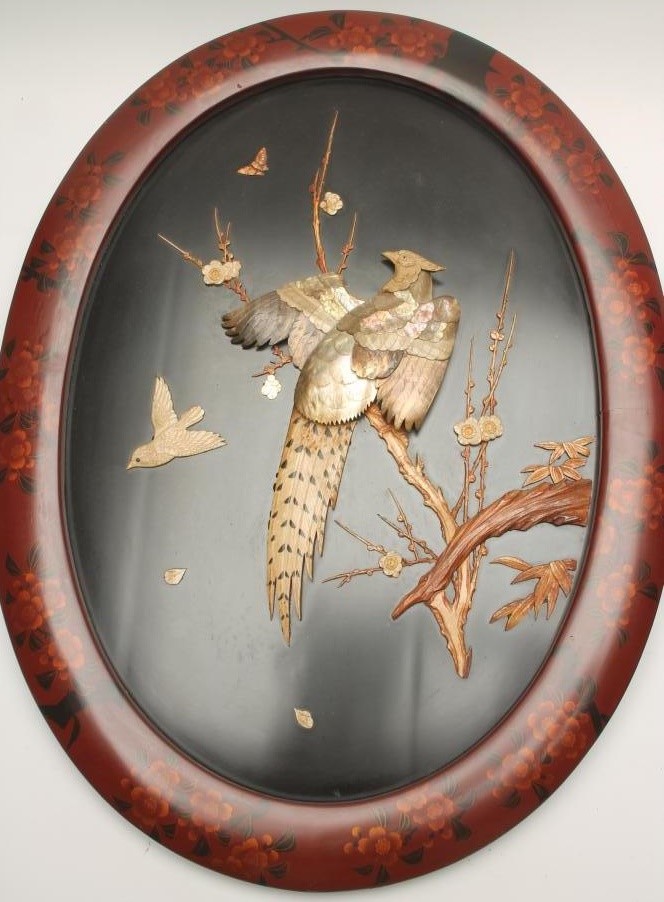 A PAIR OF SHIBAYAMA PLAQUES Image