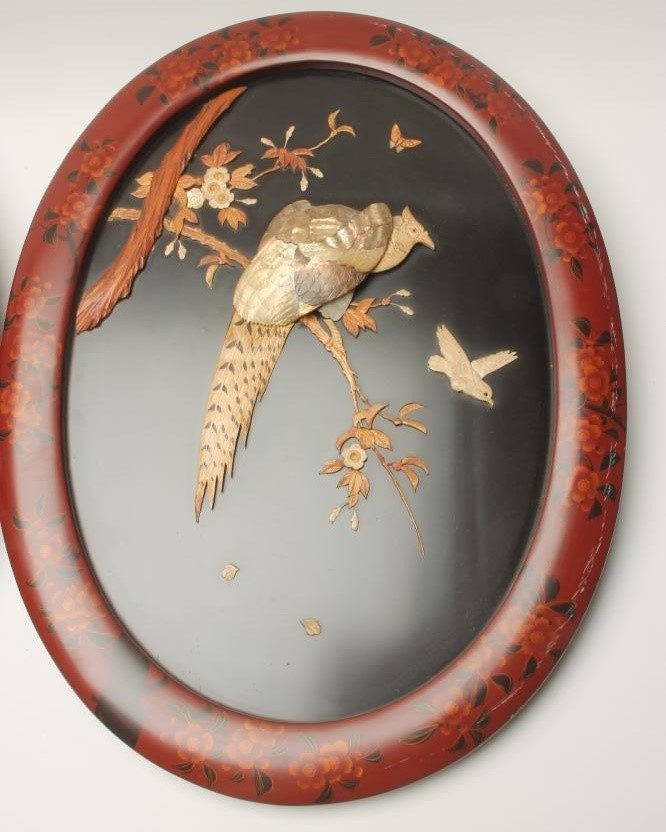 A PAIR OF SHIBAYAMA PLAQUES Image