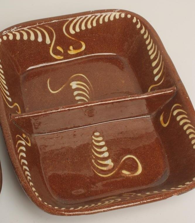 TWO SLIPWARE BAKING DISHES Image