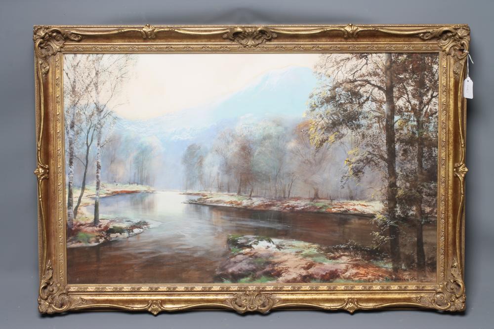 BARAGWANATH KING (1864-1939) Autumnal River Scene Image