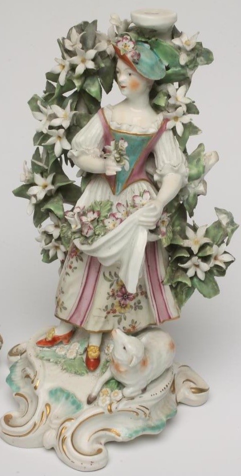 THREE DERBY PORCELAIN FIGURES Image