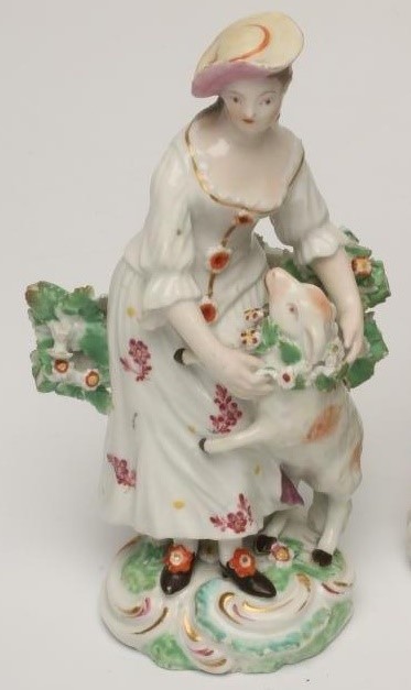THREE DERBY PORCELAIN FIGURES Image