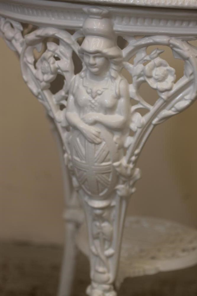 A VICTORIAN BRITANNIA CAST IRON PUB TABLE by Baxendale Image