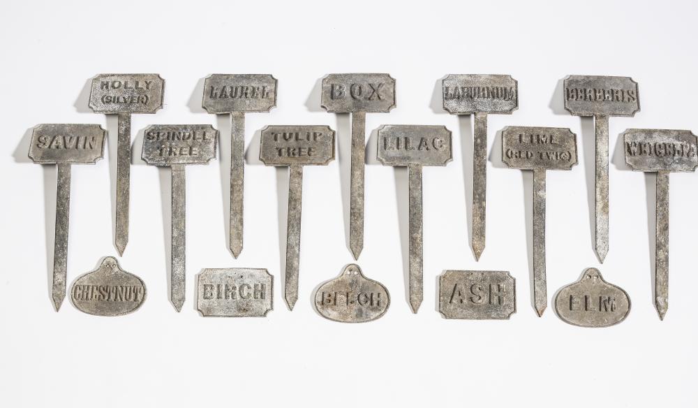 A COLLECTION OF ZINC PLANT LABELS Image