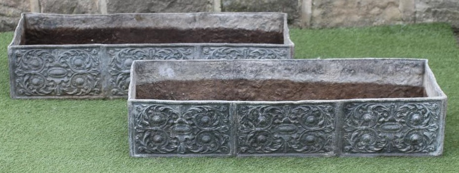 A PAIR OF LEAD PLANTERS Image