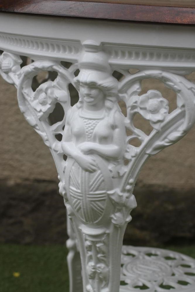 A VICTORIAN BRITANNIA CAST IRON PUB TABLE by Lawn & Haworth Image