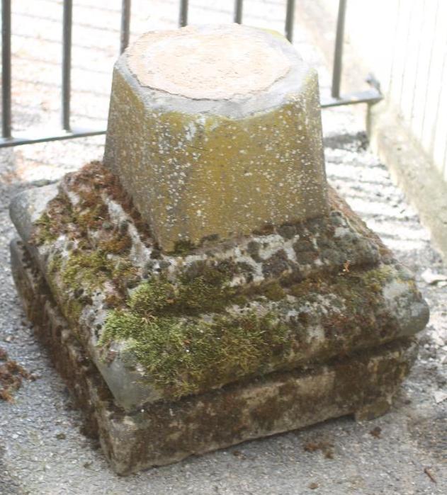 A SANDSTONE STAND in the form of a truncated column Image