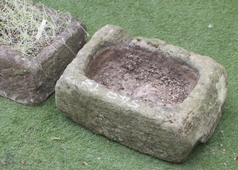 A SANDSTONE TROUGH of narrow oblong form Image