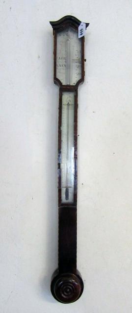A MAHOGANY STICK BAROMETER BY RABALIO Image