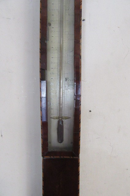 A MAHOGANY STICK BAROMETER BY RABALIO Image