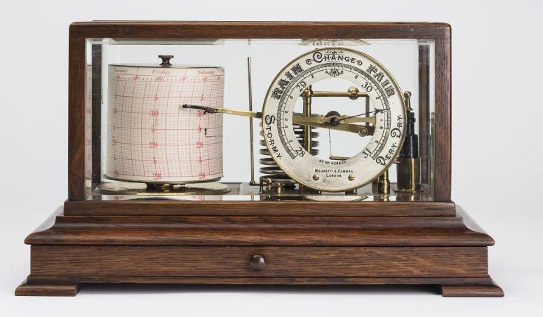 AN OAK CASED BAROGRAPH by Negretti & Zambra Image
