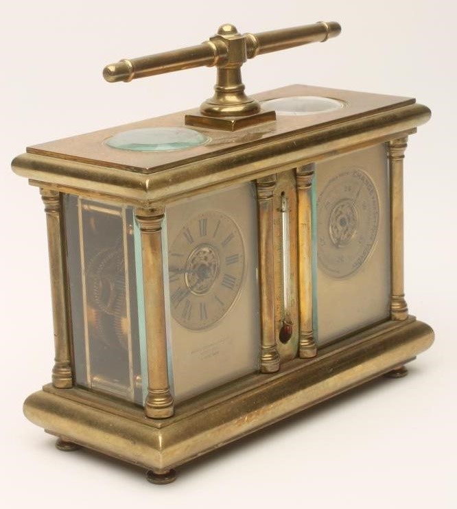 A FRENCH BRASS CASED WEATHER STATION Image