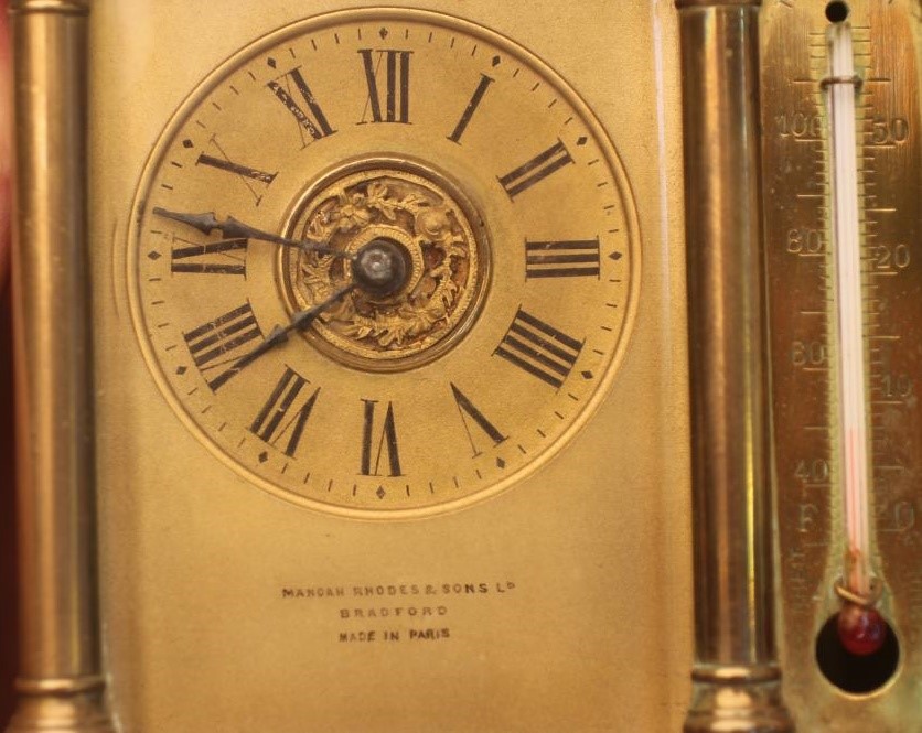 A FRENCH BRASS CASED WEATHER STATION Image