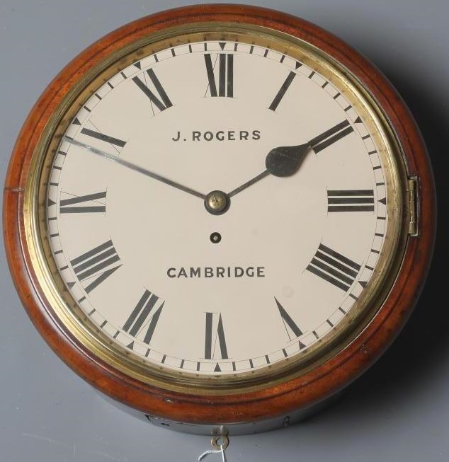 A MAHOGANY CASED WALL TIMEPIECE by Joseph Rogers Image