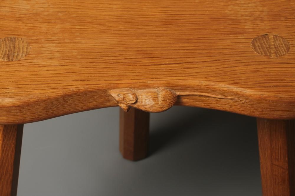 AN ADZED OAK STOOL by Robert Thompson Image