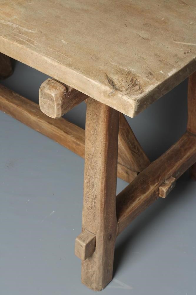 A ROMANIAN BEECH(?) FARMHOUSE KITCHEN TABLE Image