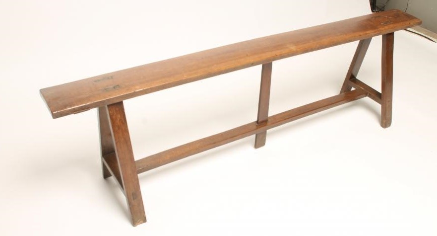 A RUSTIC FRUITWOOD BENCH Image