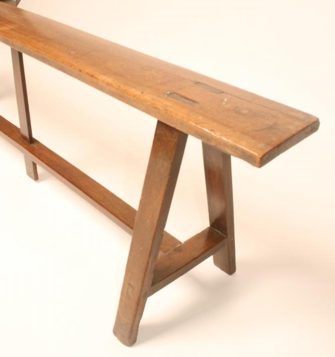 A RUSTIC FRUITWOOD BENCH Image