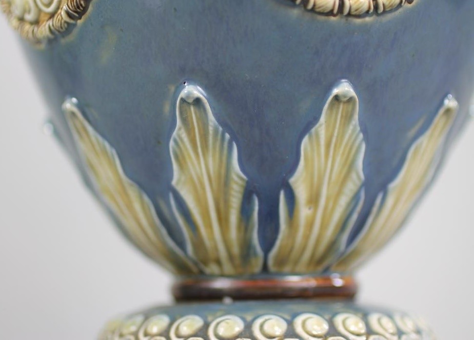 A LATE VICTORIAN DOULTON STONEWARE OIL LAMP BASE Image