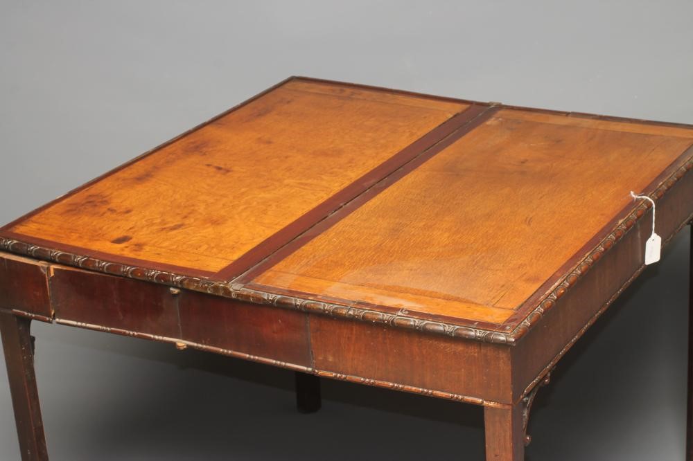 A GEORGIAN MAHOGANY FOLDING CARD TABLE Image