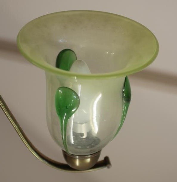 AN ARTS AND CRAFTS COPPER AND BRASS LIGHT PENDANT Image