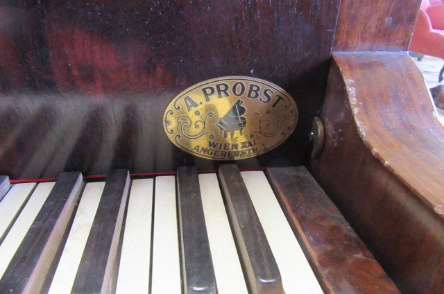 A BOUDOIR GRAND PIANO by Rufolf Stelzhamer in walnut case with stringing Image