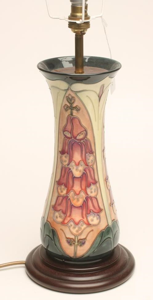 A MOORCROFT POTTERY LAMP BASE Image