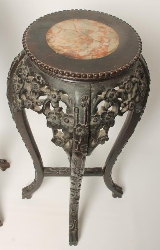 A CHINESE HARDWOOD JARDINIERE STAND Image