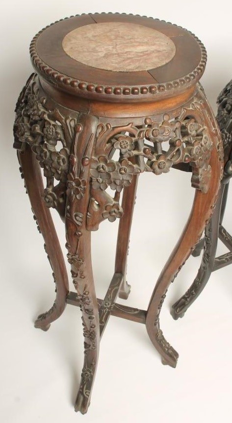 A CHINESE HARDWOOD JARDINIERE STAND Image
