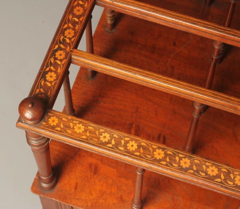 A VICTORIAN MAHOGANY CANTERBURY of oblong form Image