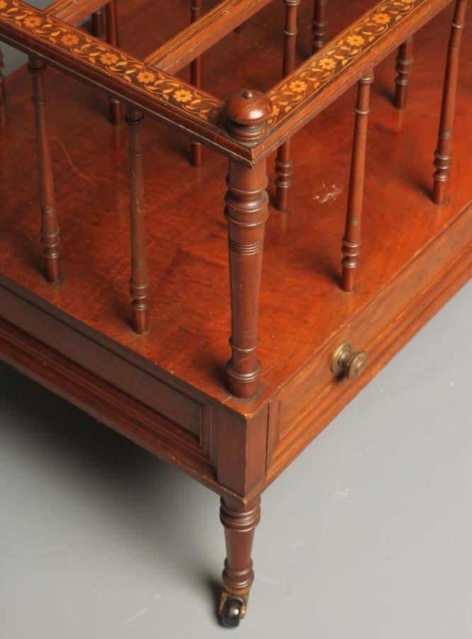 A VICTORIAN MAHOGANY CANTERBURY of oblong form Image