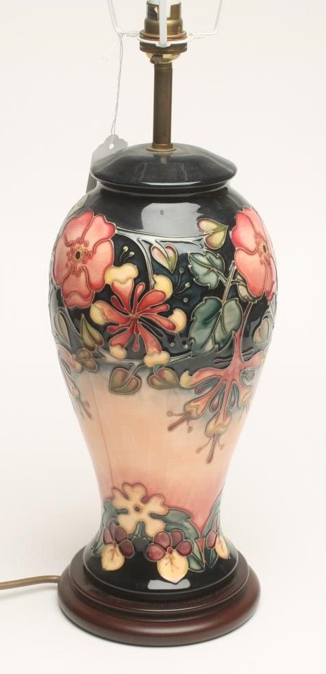 A MOORCROFT POTTERY LAMP BASE to match the previous lot (Est. plus 18% premium inc. VAT) Image