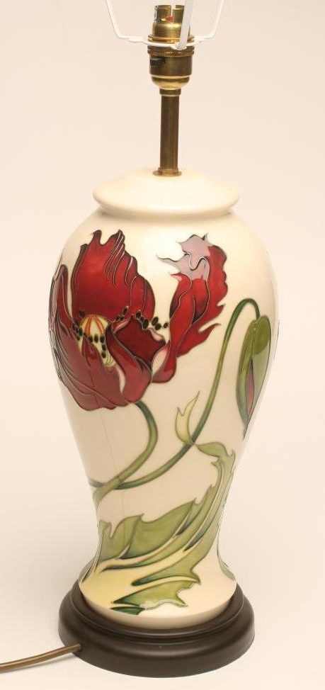A MOORCROFT POTTERY LAMP BASE Image