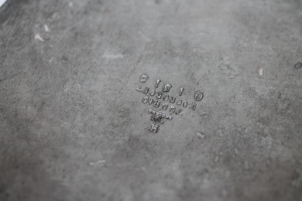 A MOORCROFT POTTERY AND TUDRIC PEWTER SMALL TAZZA Image