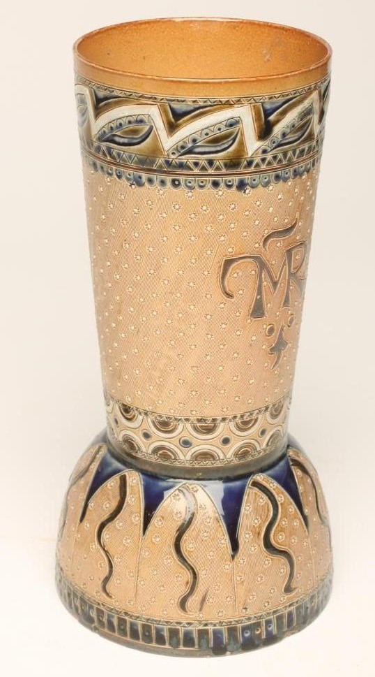 A DOULTON LAMBETH STONEWARE GOBLET VASE Image