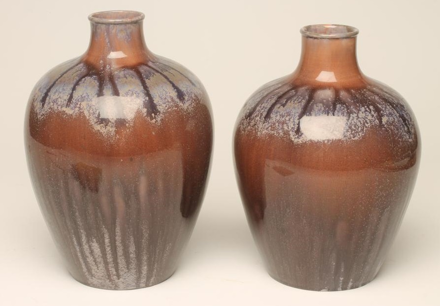 A PAIR OF ASHWORTH ART POTTERY VASES Image