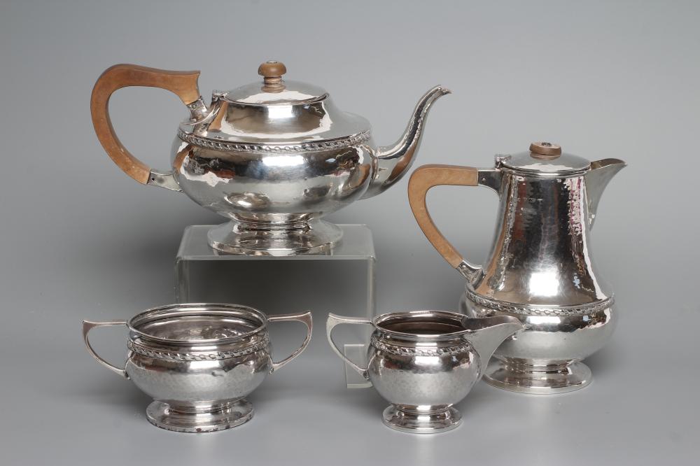 AN ARTS AND CRAFTS FOUR PIECE TEA SERVICE Image