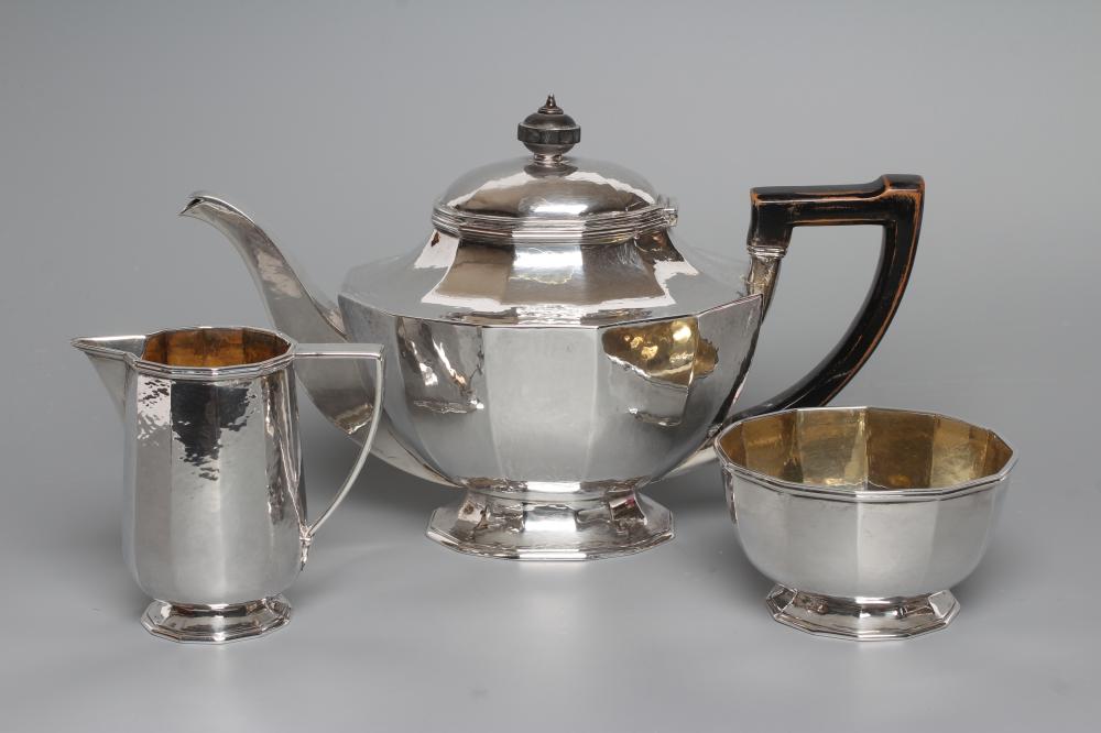 AN ART DECO THREE PIECE TEA SERVICE Image