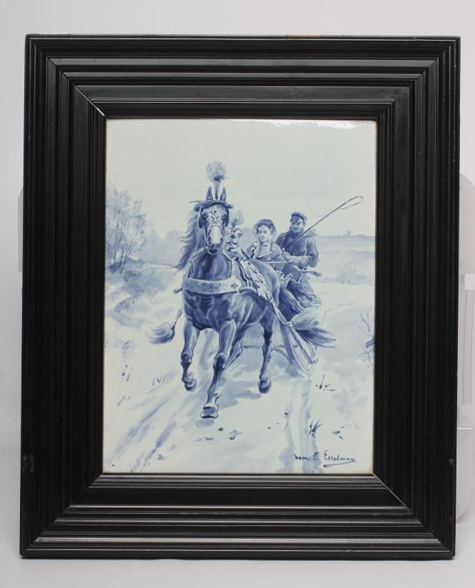 A JOOST THOOFT "DELFT" PLAQUE of oblong form Image